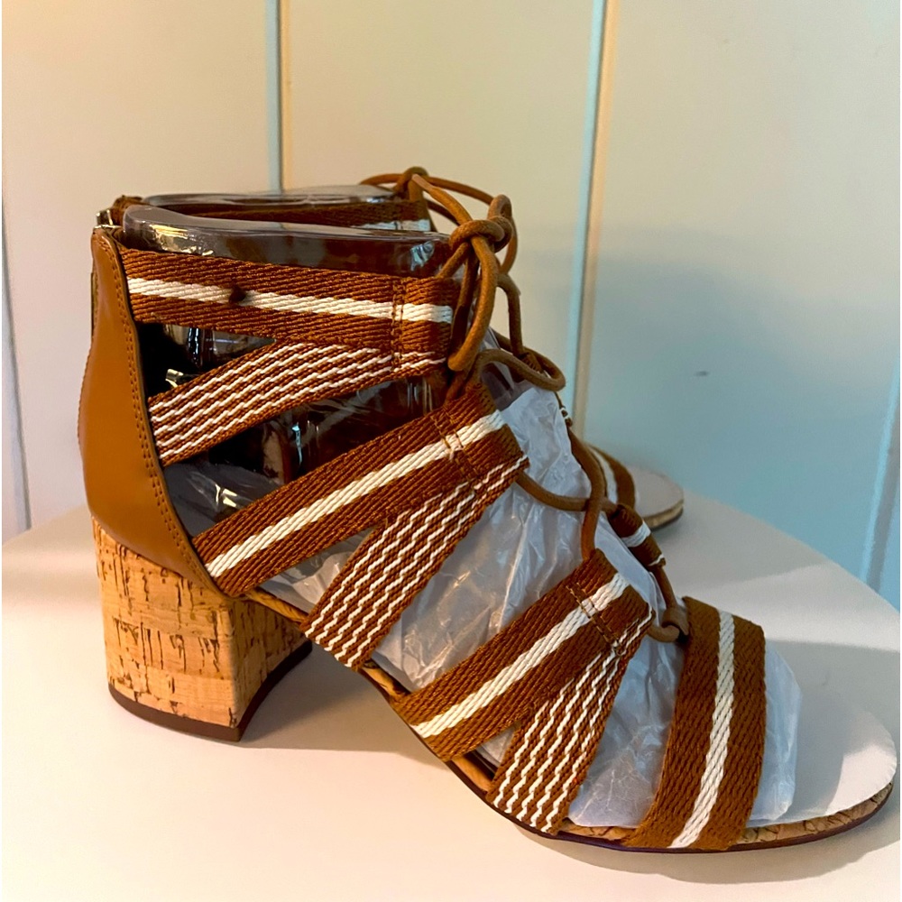 Nine West “Ghobio” sandals with cork heel size 8 1/2 NWT